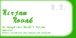 mirjam novak business card